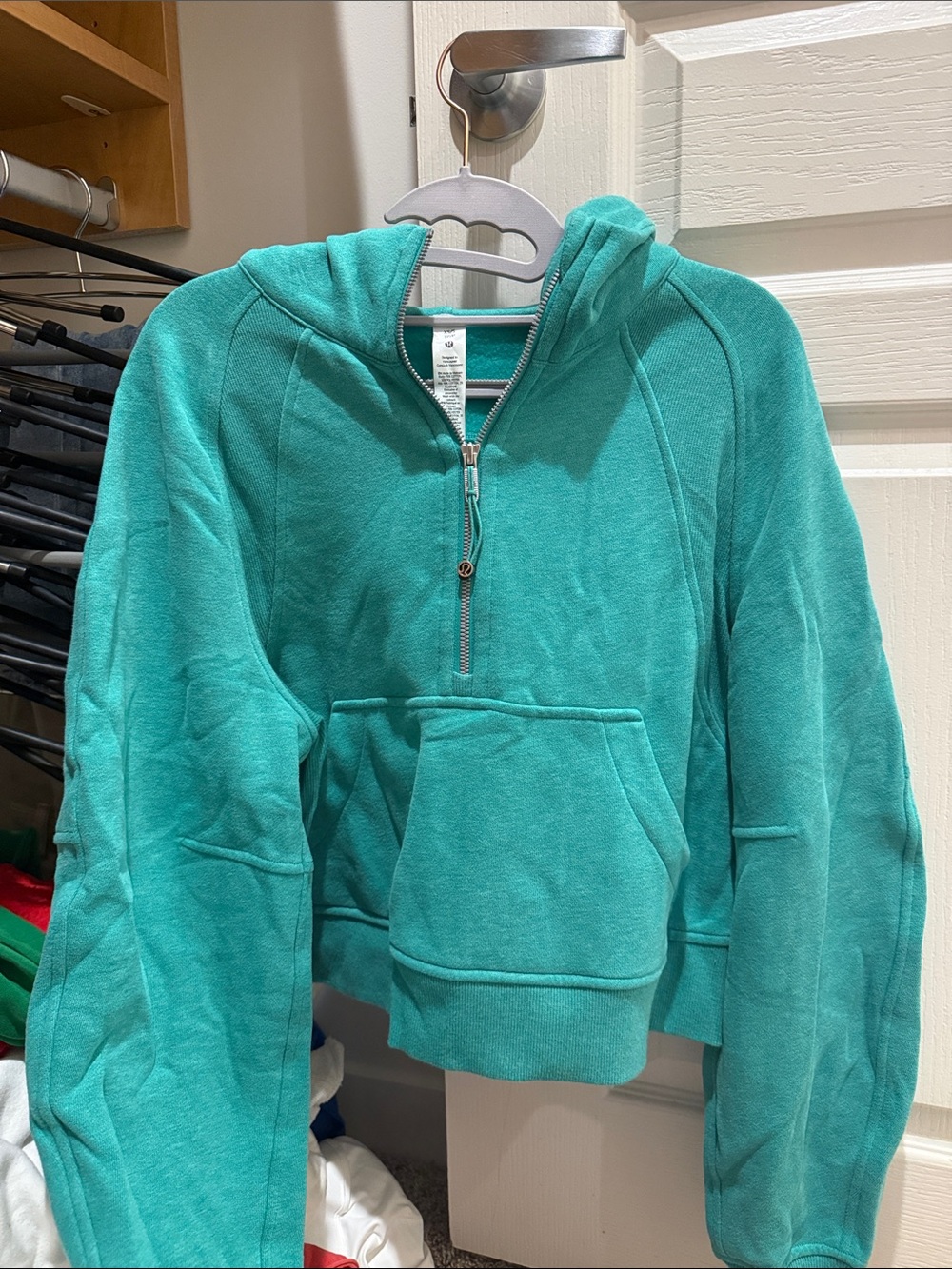 lululemon athletica Teal Half-Zip Puffer Hoodie